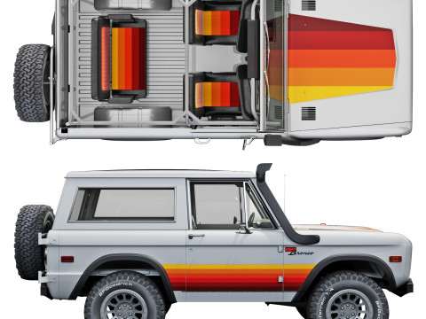 Bronco 1975 custom 3Dモデル