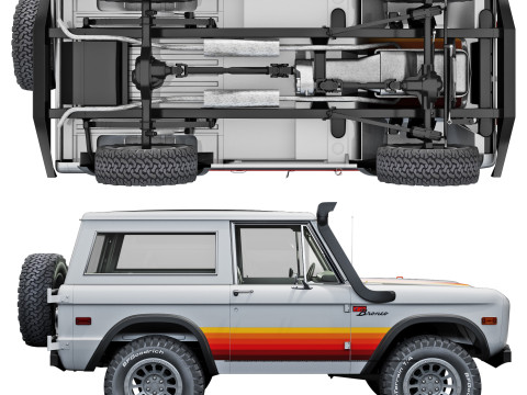 Bronco 1975 custom 3Dモデル
