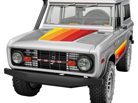 Bronco 1975 custom 3Dモデル
