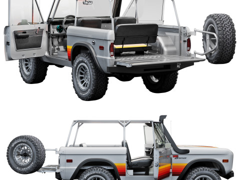 Bronco 1975 custom 3Dモデル