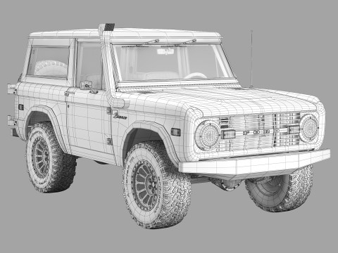 Bronco 1975 custom 3Dモデル