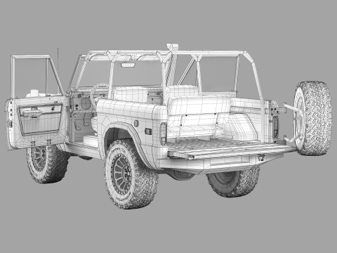 Bronco 1975 custom 3Dモデル