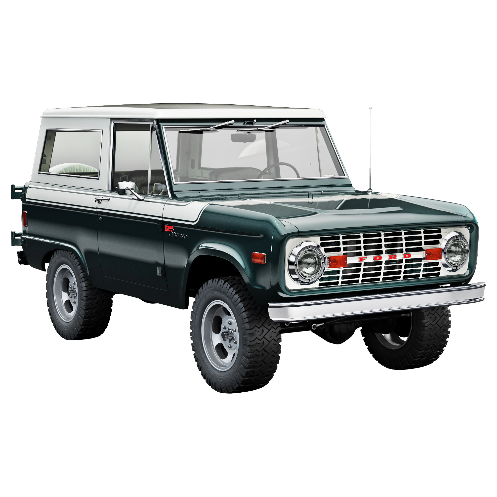 Bronco 1977 Modelo 3D .c4d .max .obj .3ds .fbx .stl .blend 