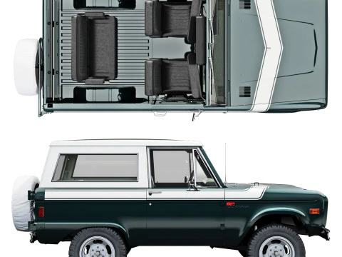 Bronco 1977 Modelo 3D