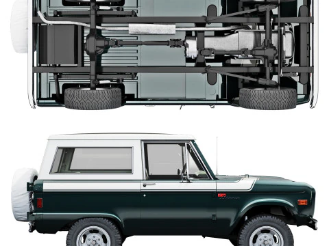 Bronco 1977 Modelo 3D
