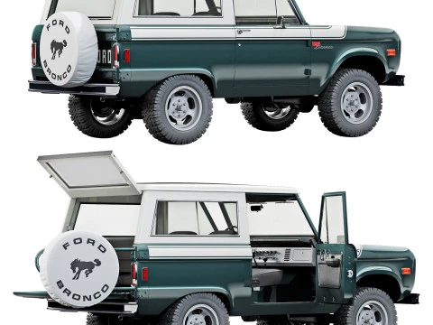 Bronco 1977 Modelo 3D
