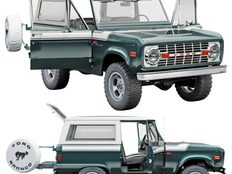Bronco 1977 Modelo 3D