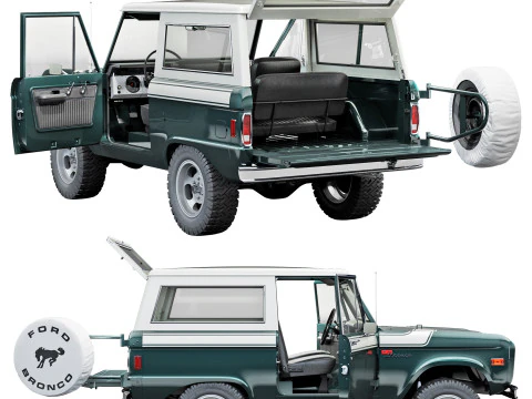 Bronco 1977 Modelo 3D
