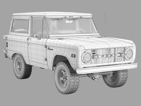 Bronco 1977 Modelo 3D