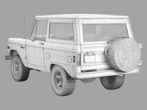 Bronco 1977 Modelo 3D