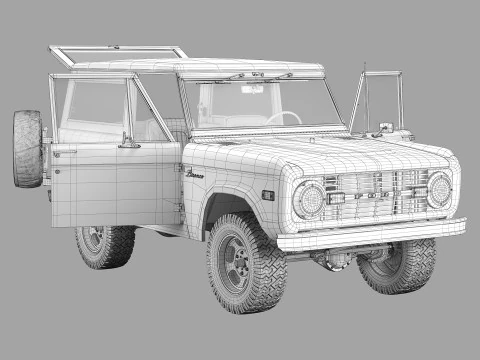 Bronco 1977 Modelo 3D