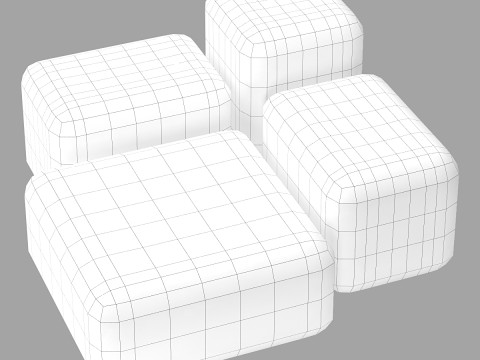 Acerbis design lokum side table 3Dモデル