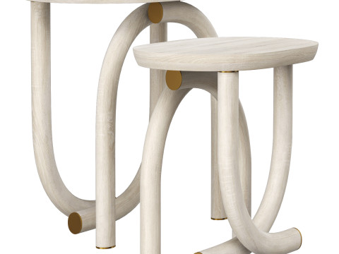 Ame editions manufacturees-pearl coffee table set 1 Modelo 3D