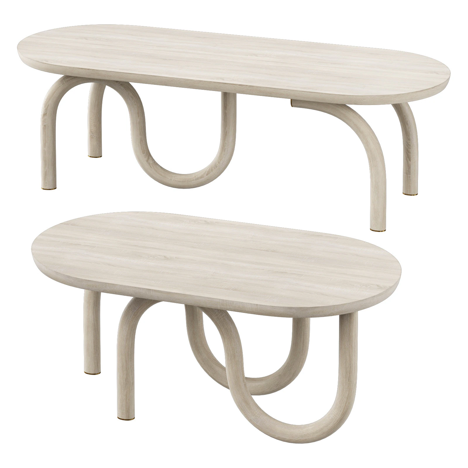 Ame editions manufacturees-pearl coffee table set 2 3D Model .c4d .max .obj .3ds .fbx .stl .blend