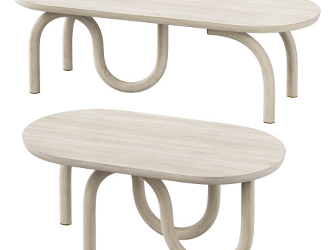 Ame editions manufacturees-pearl coffee table set 2 3Dモデル