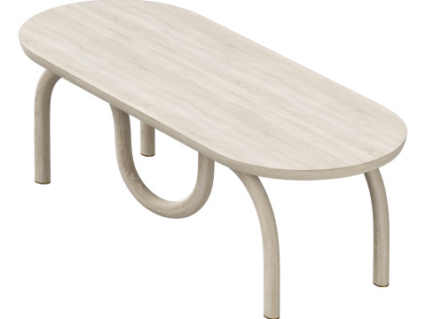 Ame editions manufacturees-pearl coffee table set 2 3Dモデル