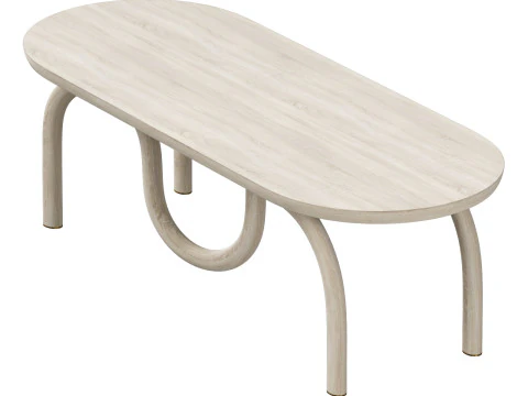 Ame editions manufacturees-pearl coffee table set 2 3D Model