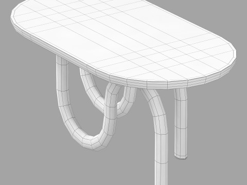 Ame editions manufacturees-pearl coffee table set 2 3Dモデル