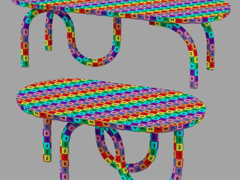 Ame editions manufacturees-pearl coffee table set 2 3D Model