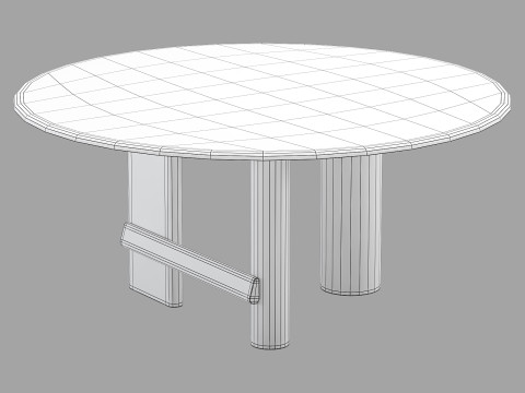 Cassina dining set 1 sengu-table dudet-chair 3D Model