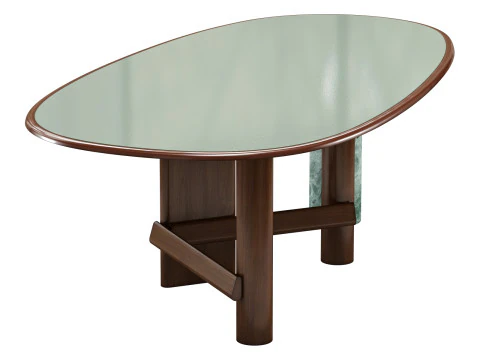 Cassina dining set 2 sengu-table dudet-chair 3D Model