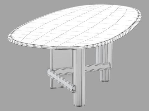 Cassina dining set 2 sengu-table dudet-chair 3Dモデル