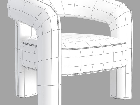Cassina dudet armchair 3Dモデル