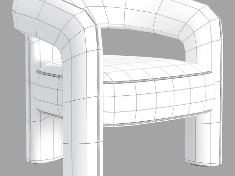 Cassina デュデットアームチェア 3Dモデル