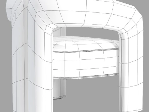 Cassina デュデットアームチェア 3Dモデル