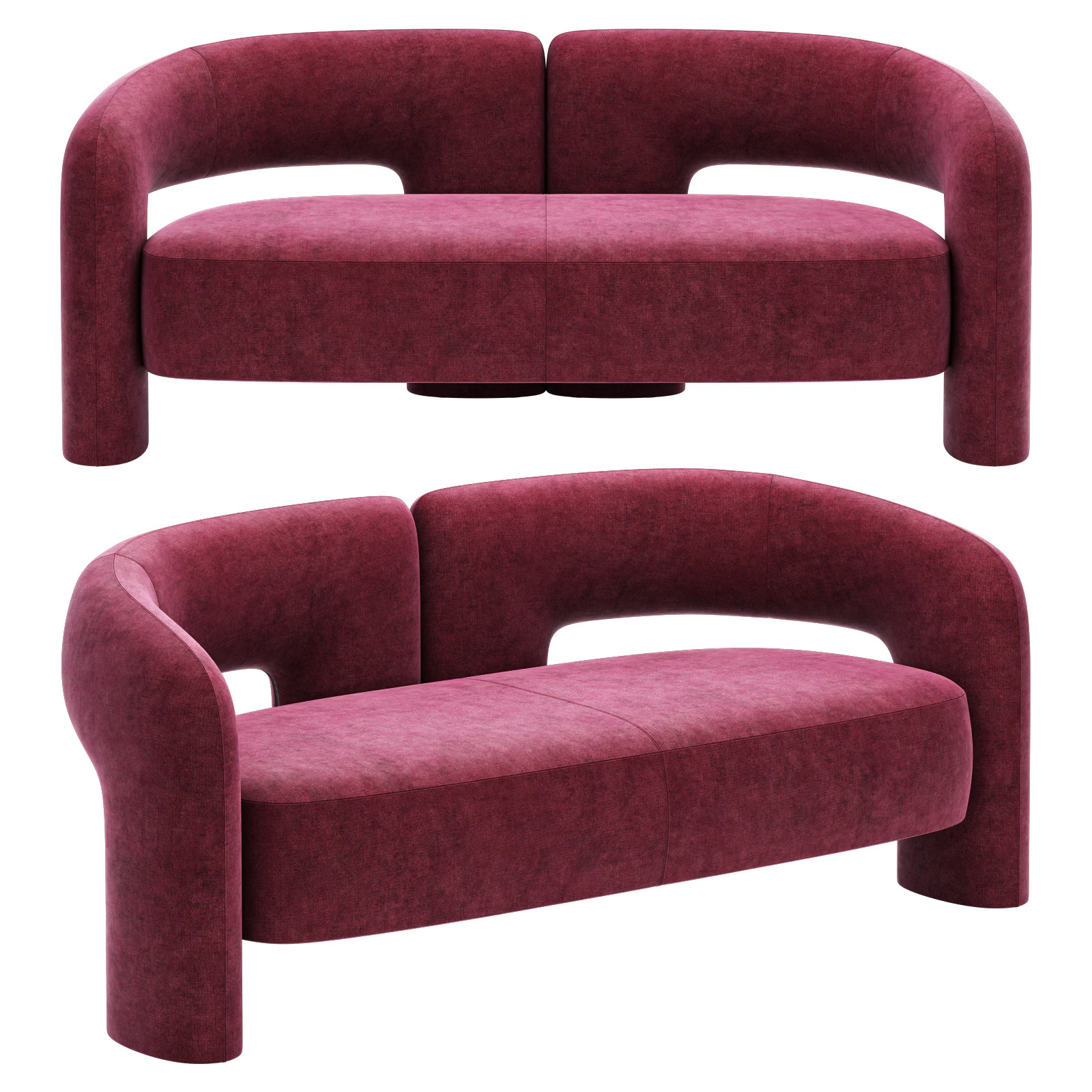 Cassina dudet sofa 3D Model .c4d .max .obj .3ds .fbx .stl .blend