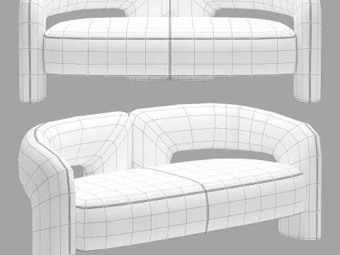 Cassina dudet sofa 3D Model