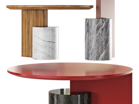 Cassina sengu coffee tables Modello 3D
