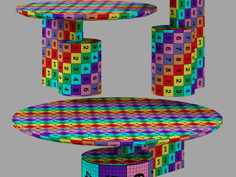 Cassina sengu coffee tables Modello 3D
