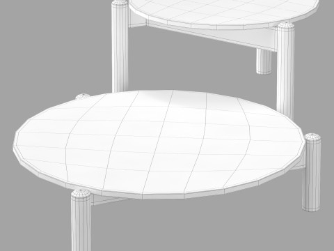 Cassina table-a-plateau-interchangeable coffee tables 3Dモデル
