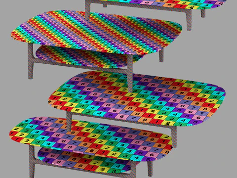 Cassina volage EX-S coffee tables 3D Model