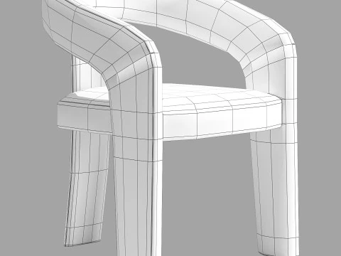 カルトファニチャー ベラミー・カーバー ダイニングチェア 3Dモデル