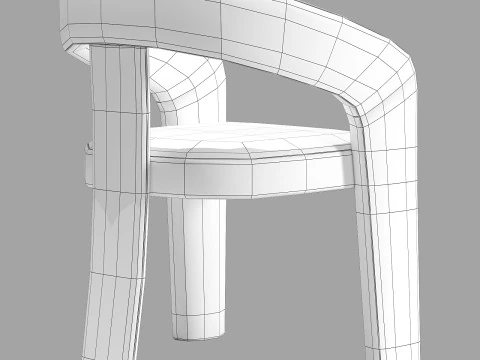 カルトファニチャー ベラミー・カーバー ダイニングチェア 3Dモデル