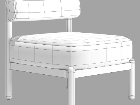 Cult furniture burley lounge chair Model 3D