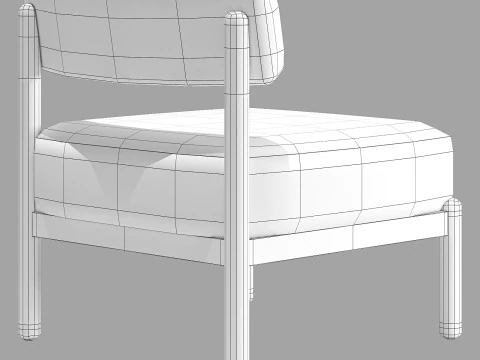 Cult furniture burley lounge chair 3D Model