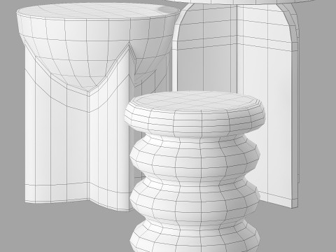 Cult furniture coffee table set 1 Modello 3D