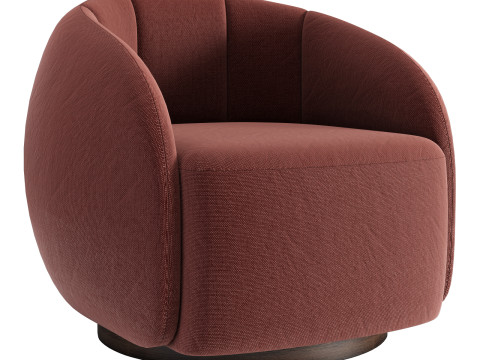 Cult furniture emile swivel armchair 3D Model