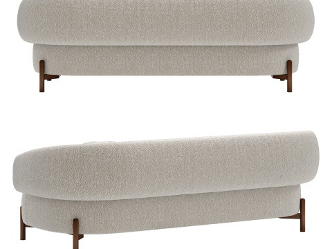 Cult furniture hallfield 3 seater sofa 3Dモデル