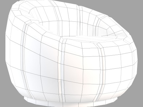 Cult furniture ivy swivel armchair Model 3D