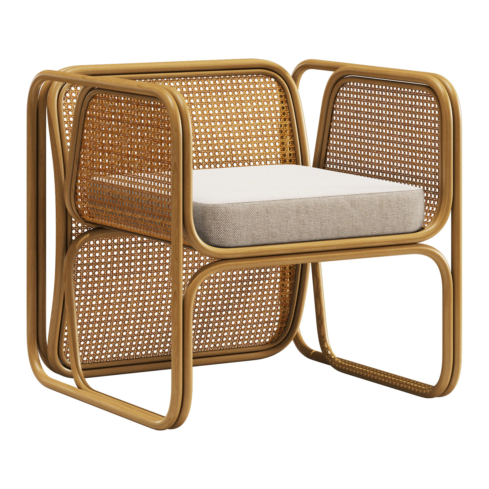 Cult furniture kupu kupu armchair 3D Model .c4d .max .obj .3ds .fbx .stl .blend