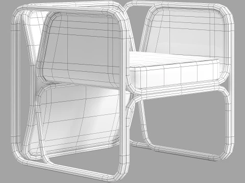 Cult furniture kupu kupu armchair 3D Model