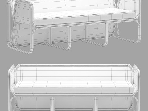 Cult furniture kupu kupu sofa Modello 3D