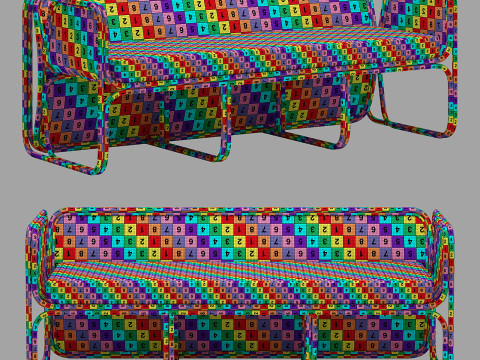 Cult furniture kupu kupu sofa Modello 3D