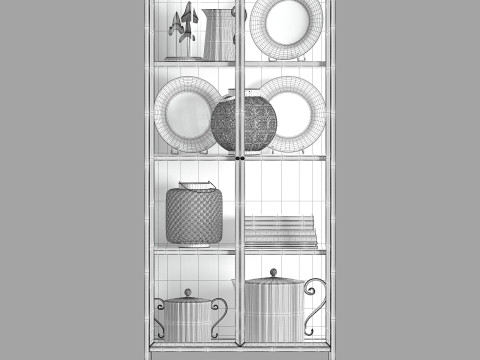 Cult furniture newcastle large display cabinet Modelo 3D