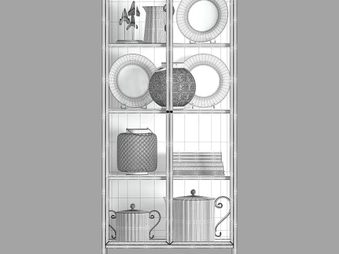 Cult furniture newcastle large display cabinet 3D Model