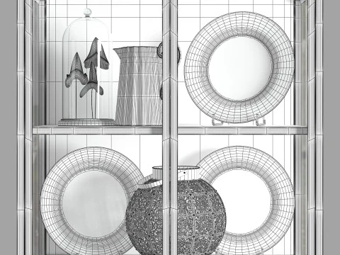Cult furniture newcastle large display cabinet 3D Model